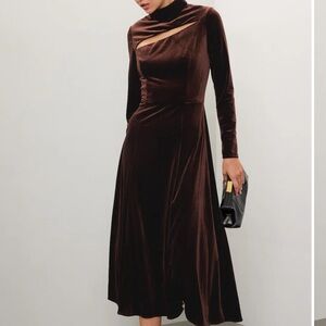 Rene Ruiz Velvet Midi Dress Size Small